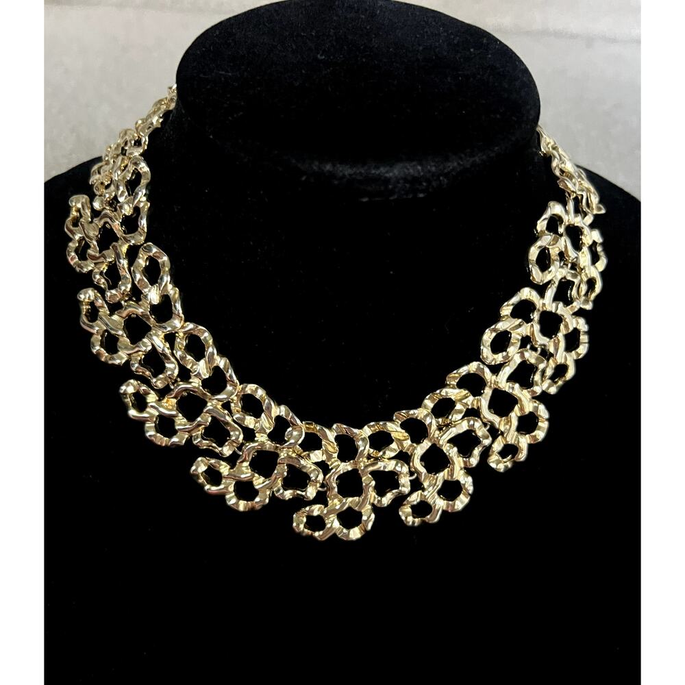 Park Lane gold coral choker statement necklace